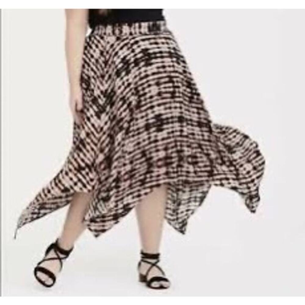 Torrid Challis Handkerchief midi skirt size 2x tye dye boho flowy‎